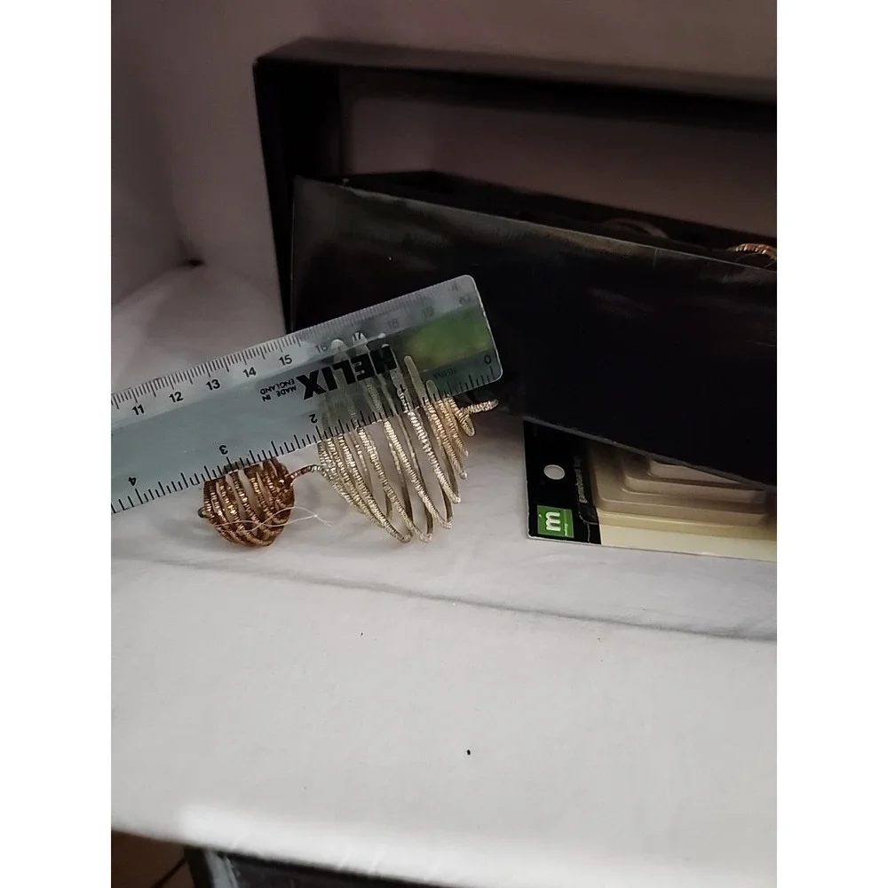Department 56 Gold/Silver Spiral‎ Tinsel  Ornament Set Of 4 In Original Box